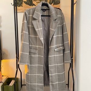 Grey long line coat